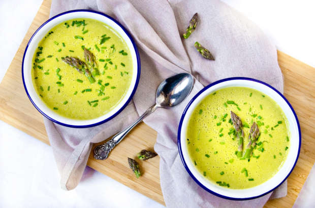 Green Goddess Asparagus Soup