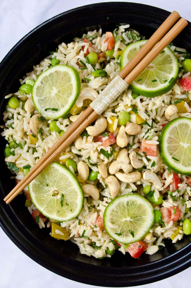 Thai Rice Salad with Coconut Curry Dressing