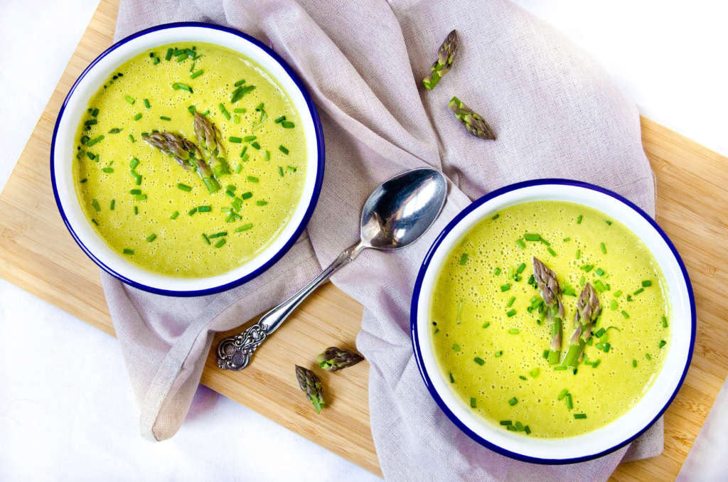 Green Goddess Asparagus Soup - The Fig Tree